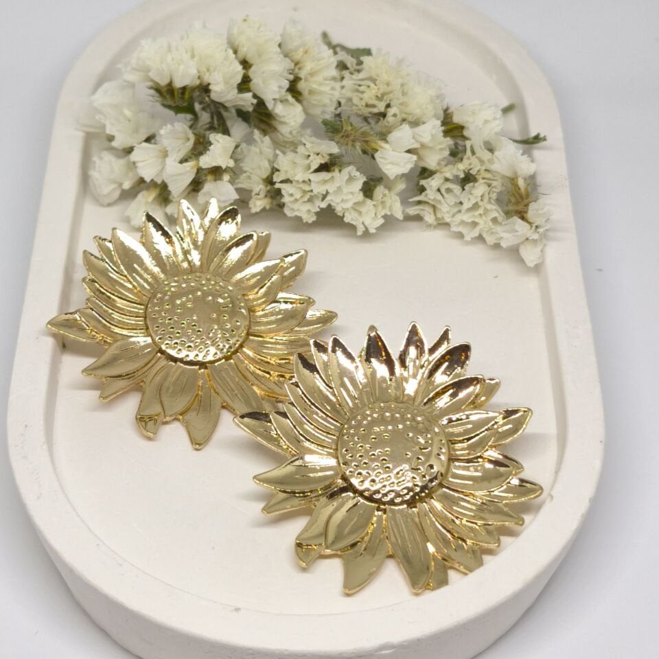 GOLD AYÇİÇEĞİ  KÜPE