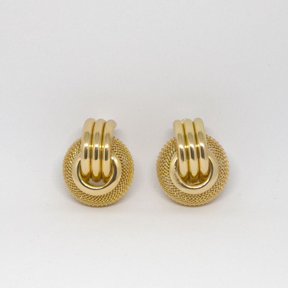 AVANGART İÇİ BOŞ AĞ TARZINDA GOLD KÜPE