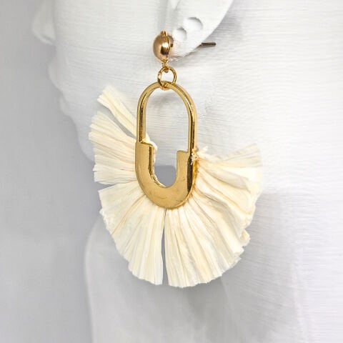 BOHEM PASLANMAZ ÇELİK ,RATTAN PÜSKÜLLÜ BOHEM KÜPE