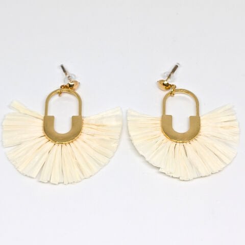 BOHEM PASLANMAZ ÇELİK ,RATTAN PÜSKÜLLÜ BOHEM KÜPE