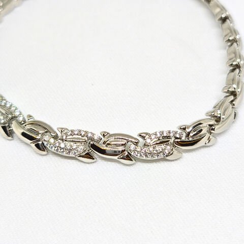 ELEGANT PASLANMAZ ÇELİK  TAŞLI SILVER BİLEKLİK
