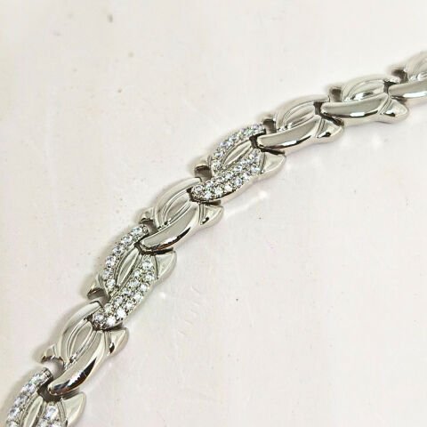 ELEGANT PASLANMAZ ÇELİK  TAŞLI SILVER BİLEKLİK