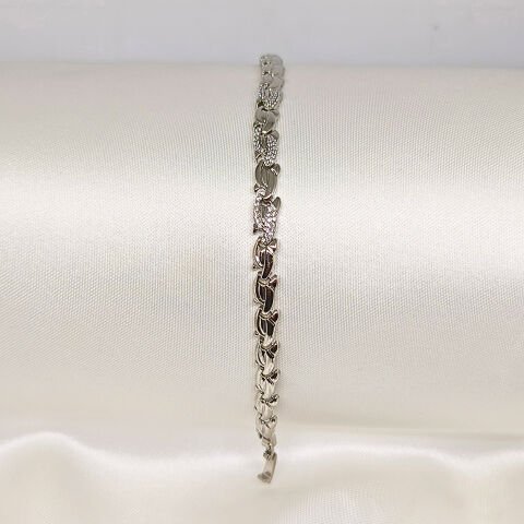 ELEGANT PASLANMAZ ÇELİK  TAŞLI SILVER BİLEKLİK