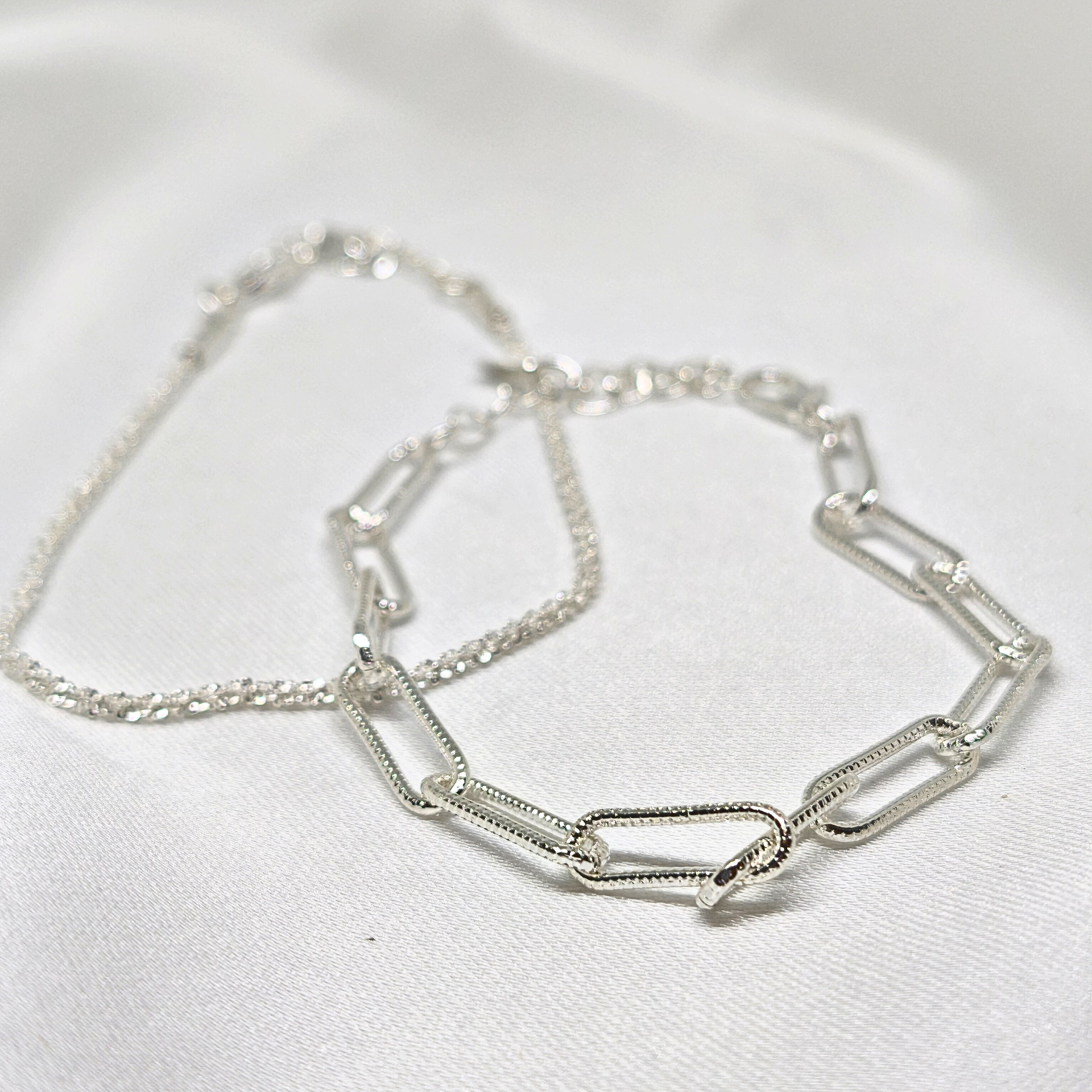 925 AYAR GÜMÜŞ 2 Lİ ZİNCİR BİLEKLİK