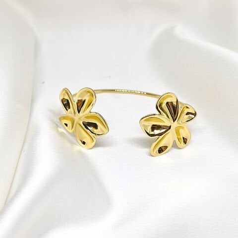 BOHEM ÇİÇEKLİ  GOLD AÇIK BİLEKLİK