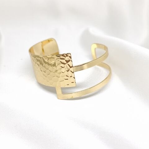 BOHEM KIRIŞIK DALGALI GOLD MANŞET  BİLEKLİK