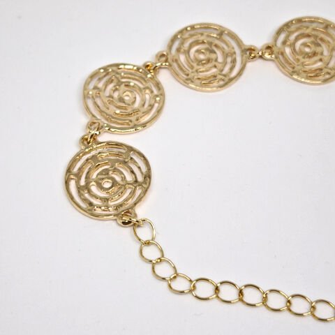 ÖRÜMCEK AĞI DESENLİ GOLD BİLEKLİK