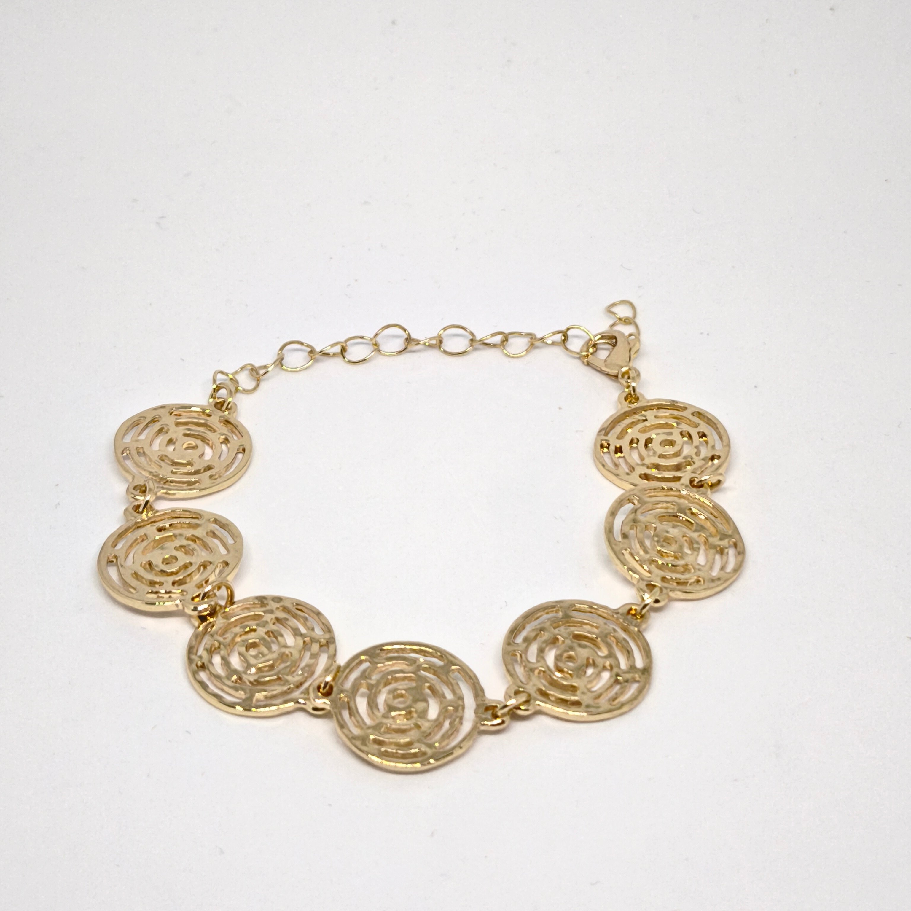 ÖRÜMCEK AĞI DESENLİ GOLD BİLEKLİK