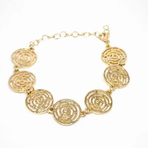 ÖRÜMCEK AĞI DESENLİ GOLD BİLEKLİK