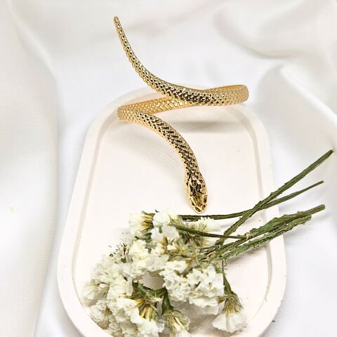 ELEGANT ŞIK YILAN ŞEKLİNDE GOLD BİLEKLİK
