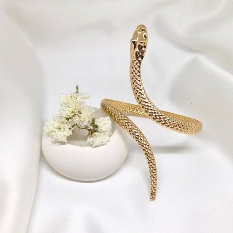 ELEGANT ŞIK YILAN ŞEKLİNDE GOLD BİLEKLİK