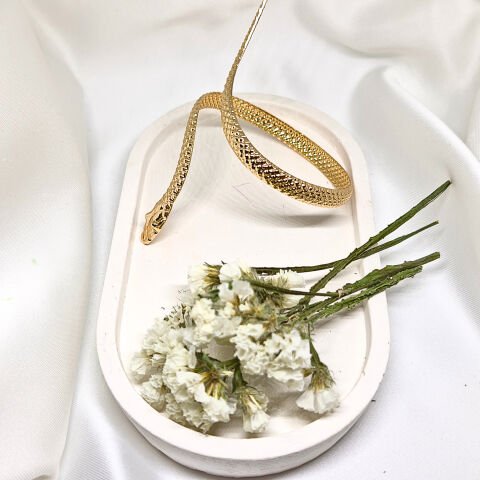 ELEGANT ŞIK YILAN ŞEKLİNDE GOLD BİLEKLİK