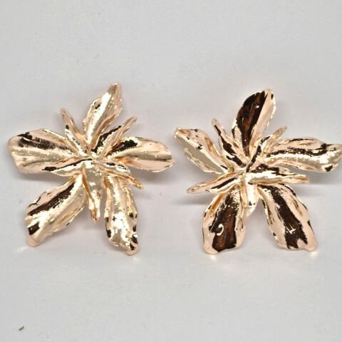 ELEGANT  ROSE GOLD YAPRAK  ÇİÇEK KÜPE