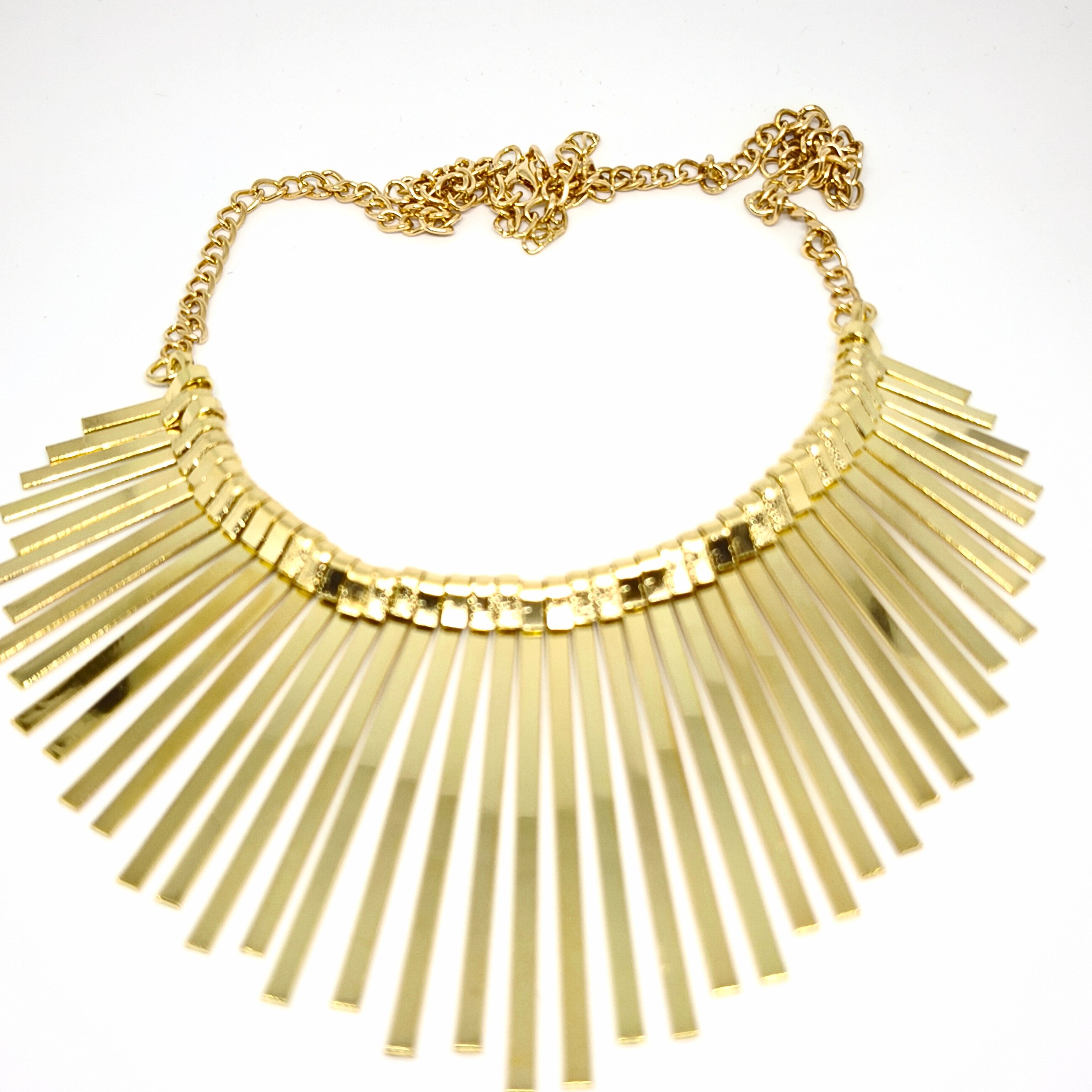 AVANGART 22K ALTIN KAPLAMA ŞIK PÜSKÜL TASARIMLI GOLD KOLYE