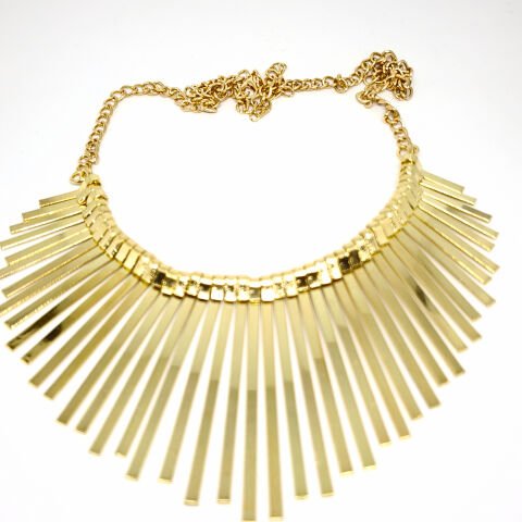 AVANGART 22K ALTIN KAPLAMA ŞIK PÜSKÜL TASARIMLI GOLD KOLYE