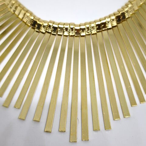 AVANGART 22K ALTIN KAPLAMA ŞIK PÜSKÜL TASARIMLI GOLD KOLYE