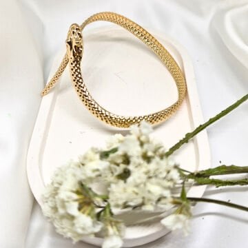 ELEGANT ŞIK YILAN ŞEKLİNDE AÇIK KOL BİLEKLİĞİ