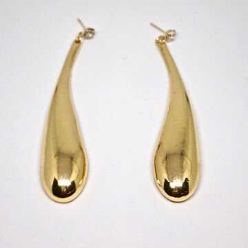 ELEGANT ALUMİNYUM ALAŞIMLI DAMLA UÇLU  GOLD KÜPE