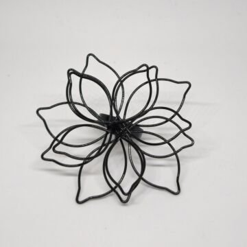 AYARLANABİLİR SİYAH AÇIK ÇİÇEK YÜZÜK