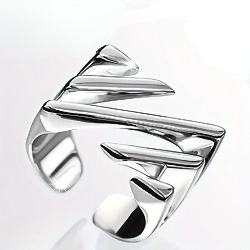 925 AYAR GÜMÜŞ AYARLANABİLİR  ÇİZGİLİ YÜZÜK