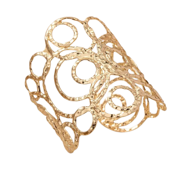 ELEGANT SPIRAL ŞEKİLLİ GOLD MANŞET BİLEKLİK