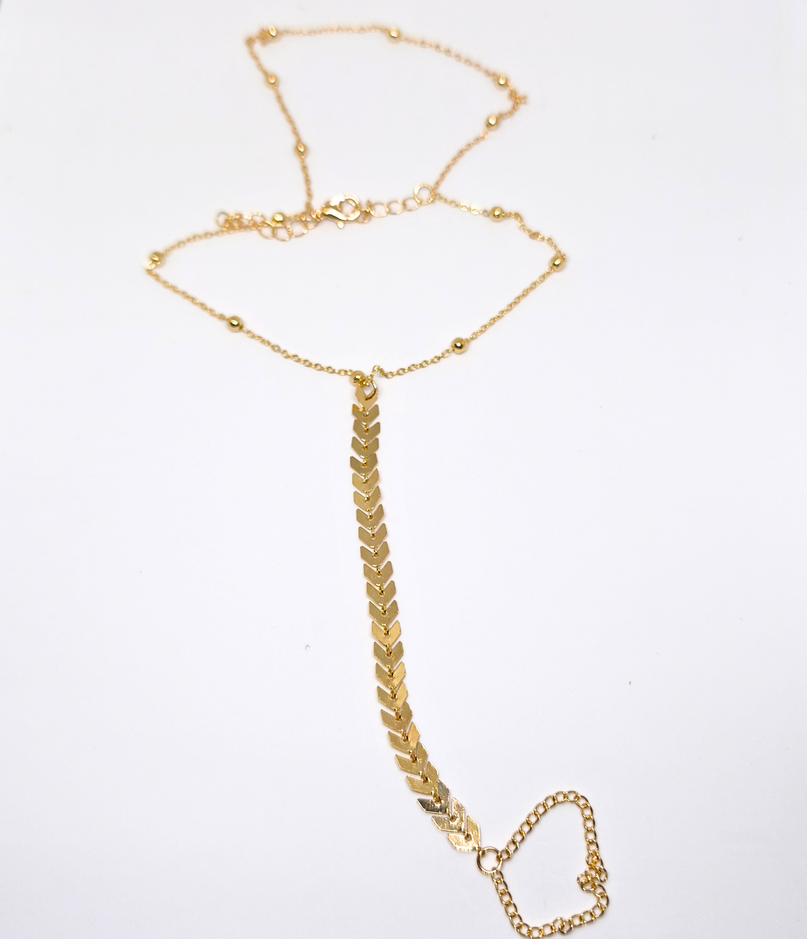 ALTIN KAPLAMA ÇİFT KATLI YAPRAK ŞEKİLLİ HALHAL