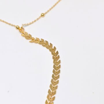 ALTIN KAPLAMA ÇİFT KATLI YAPRAK ŞEKİLLİ HALHAL