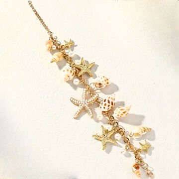 BOHEM ALTIN KAPLAMA DENİZ TEMALI HALHAL