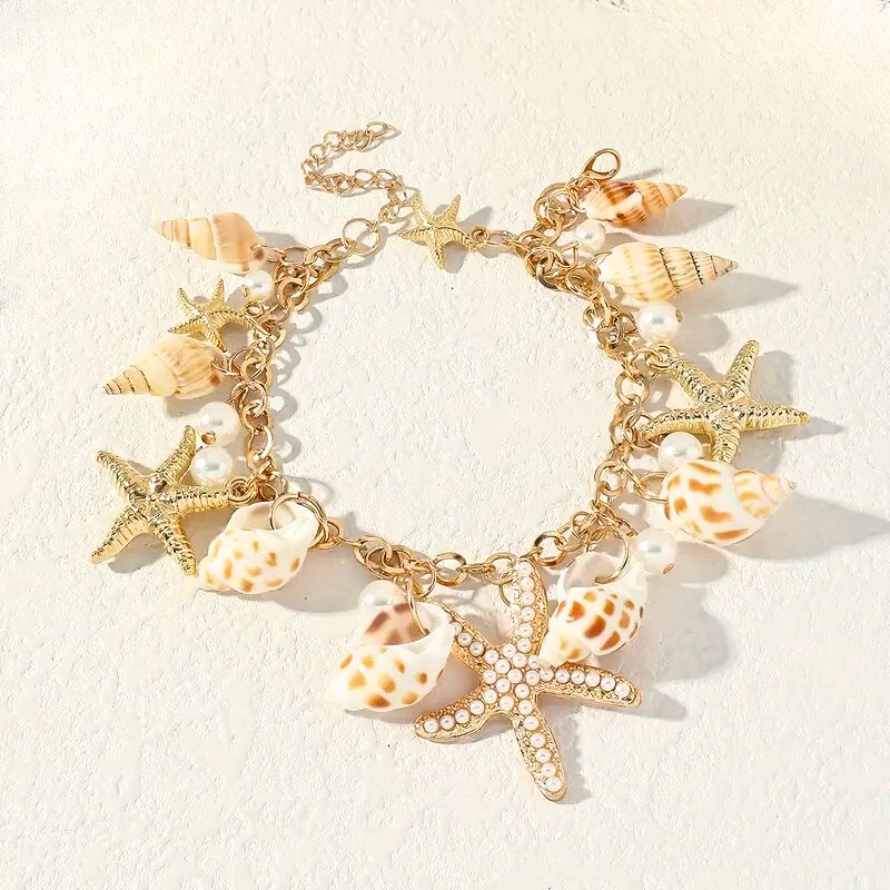 BOHEM ALTIN KAPLAMA DENİZ TEMALI HALHAL