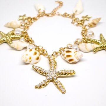 BOHEM ALTIN KAPLAMA DENİZ TEMALI HALHAL