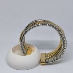 Çok Katmanlı,2renkli Metal Yılan Zinciri Tasarımlı bileklik