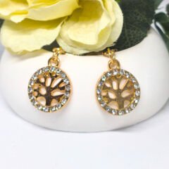 ELEGANT ZARİF  Tam Daireli Taşlı Hayat Ağacı Küpe