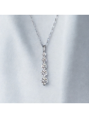 VELORA PRIVE   SENTETİK KÜBİK ZİRKON 5 TAŞLI 925 GÜMÜŞ  KOLYE