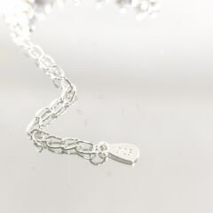 VELORA PRIVE   SENTETİK KÜBİK ZİRKON 5 TAŞLI 925 GÜMÜŞ  KOLYE