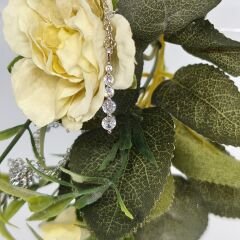 VELORA PRIVE   SENTETİK KÜBİK ZİRKON 5 TAŞLI 925 GÜMÜŞ  KOLYE