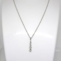 VELORA PRIVE   SENTETİK KÜBİK ZİRKON 5 TAŞLI 925 GÜMÜŞ  KOLYE