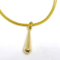 HIPOALERJENİK DAMLA UÇLU ZARİF SADE ŞIK PASLANMAZ ÇELİK GOLD KOLYE