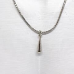 HIPOALERJENİK DAMLA UÇLU ZARİF SADE ŞIK PASLANMAZ ÇELİK SILVER KOLYE