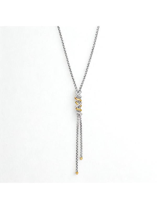 Bohem Y-Şekilli 2 Renkli PASLANMAZ  Çelik Yılan Zincirli Uzun Katmanlı Pandantif KOLYE