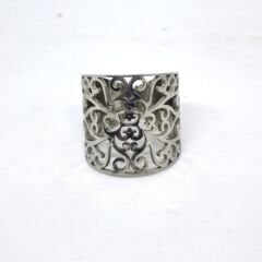 PASLANMAZ ÇELİK -ALTIN KAPLAMA OYMA DESENLİ  BOHEM AYARLANABİLİR KADIN YÜZÜK(Kopya)