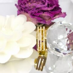 18K Altın Kaplama 3 Sıra  Zirkon Taşlı Ayarlanabilir Yüzük